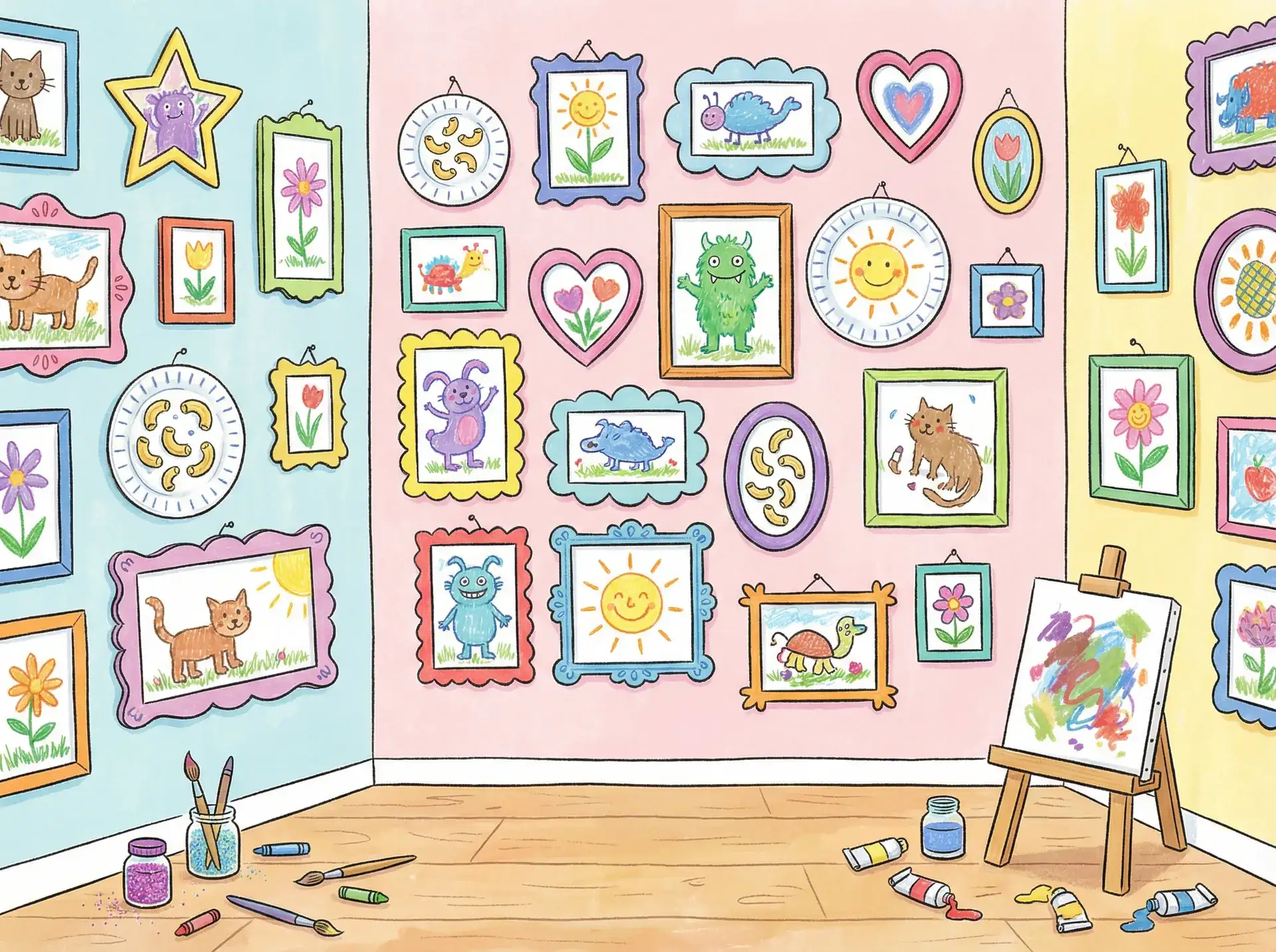 小朋友的彩色画作 - 奇特影院 创意展示